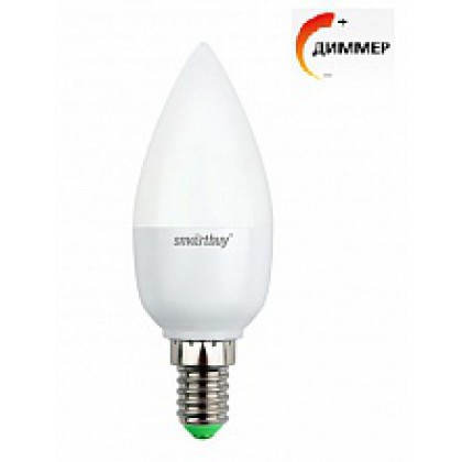 Светодиодная (Диммер) Лампа Smartbuy-C37-07W/4000/E14 