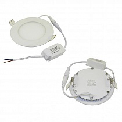 Светильник 6W встраиваемый круглый белый, 120 (105) мм (ультратонкий) DEKO