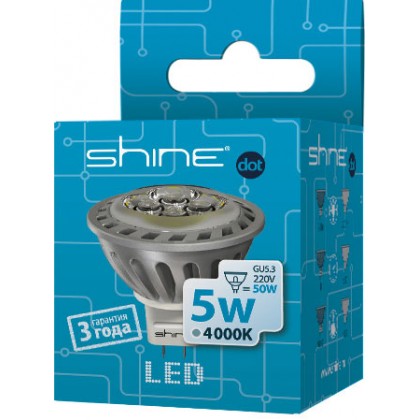 Светодиодная-лампа-Shine-MR16-5W-GU5,3