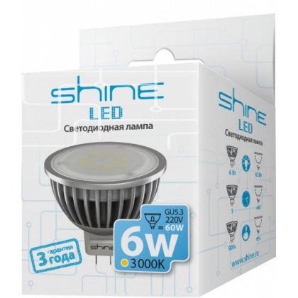 Светодиодная лампа Shine MR16 6W GU5,3